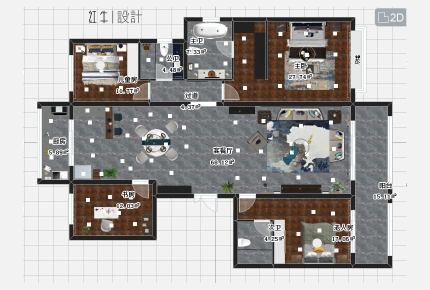 水印860x580_蔡成昊_南京中冶盛世濱江175㎡現(xiàn)代風格裝修_2D