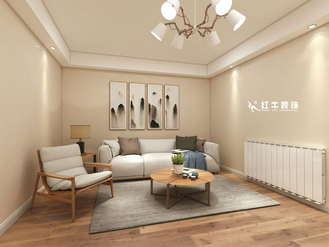蔣琛_九條巷106㎡現代風“養(yǎng)老房”裝修，給設計做減法！04客廳+logo