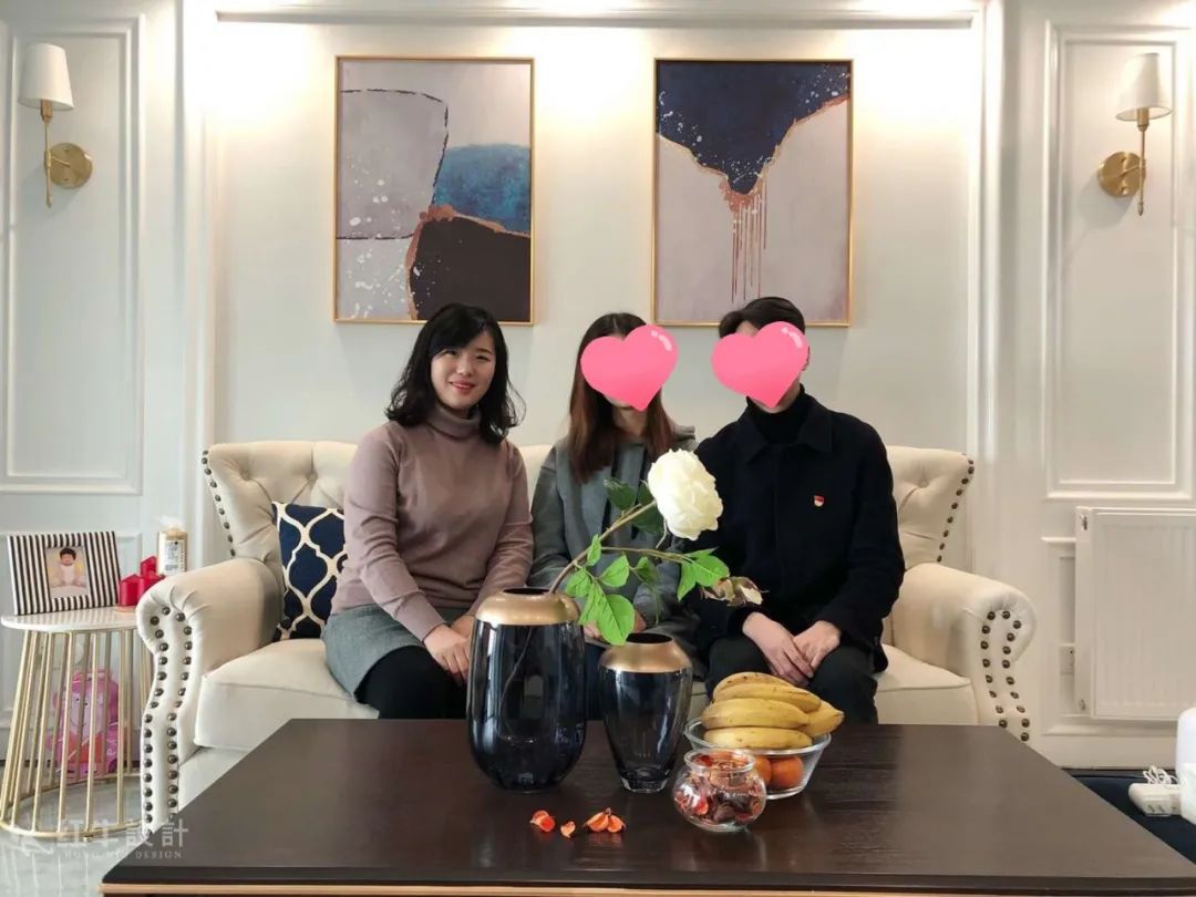 85后夫婦的美式輕奢家，起名“海藍(lán)之謎”！01設(shè)計(jì)師與業(yè)主的合照
