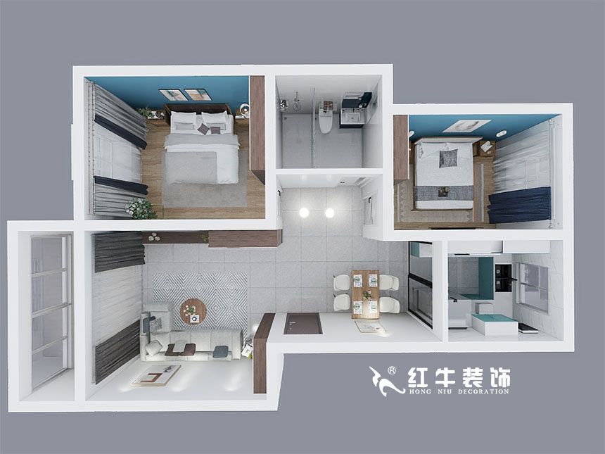房亮_天潤城6街區(qū)6-106-89㎡-簡約風(fēng)格_2室2廳1衛(wèi)_定制家￥11