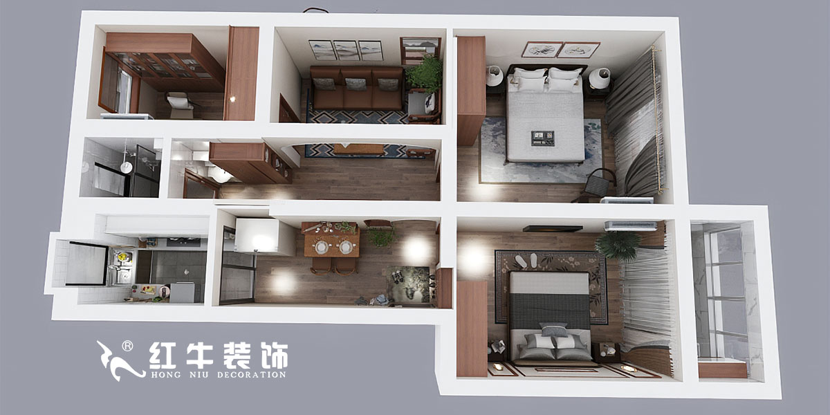 魏明花_西康路3號(hào)11-301-85㎡-簡(jiǎn)約風(fēng)格_3室2廳1衛(wèi)00鳥(niǎo)瞰圖