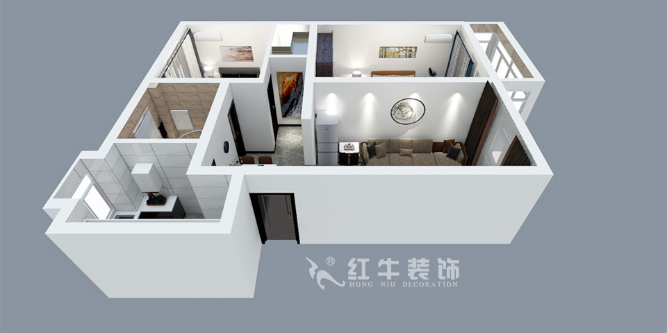 張智猿_九華山2號(hào)201-80㎡-簡約風(fēng)格_2室2廳1衛(wèi)（舊房裝修）_成品家￥115756_全包11