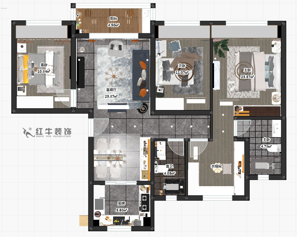 賈庭_寶華碧桂園大學印象25-1-502室-109㎡-簡歐輕奢風格_3室2廳2衛(wèi)（精裝修重新裝修）_定制家￥149148_全包14