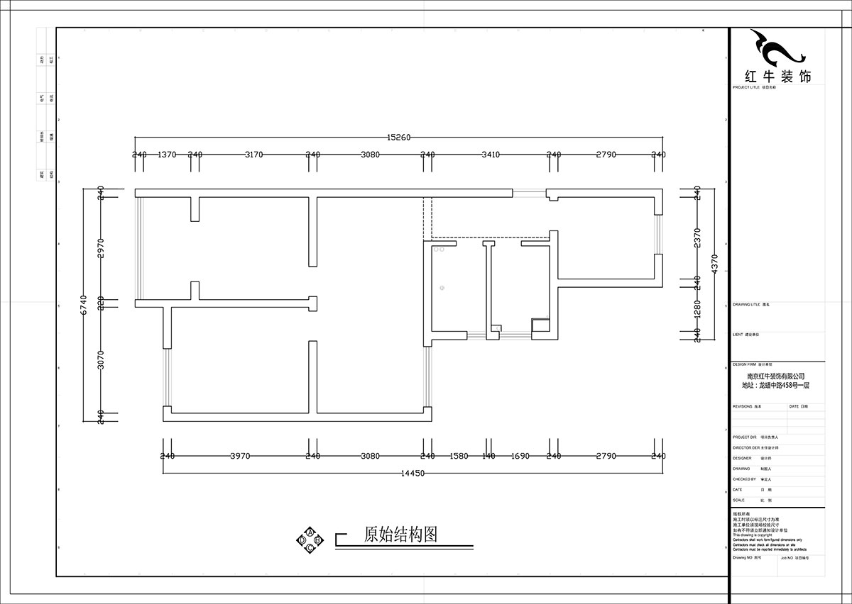 張智猿｜紫楊佳園二期22-407-86㎡-北歐風(fēng)格｜3室2廳1衛(wèi)｜新房裝修｜定制家￥108698｜全包11萬(wàn)｜00_01原始結(jié)構(gòu)圖
