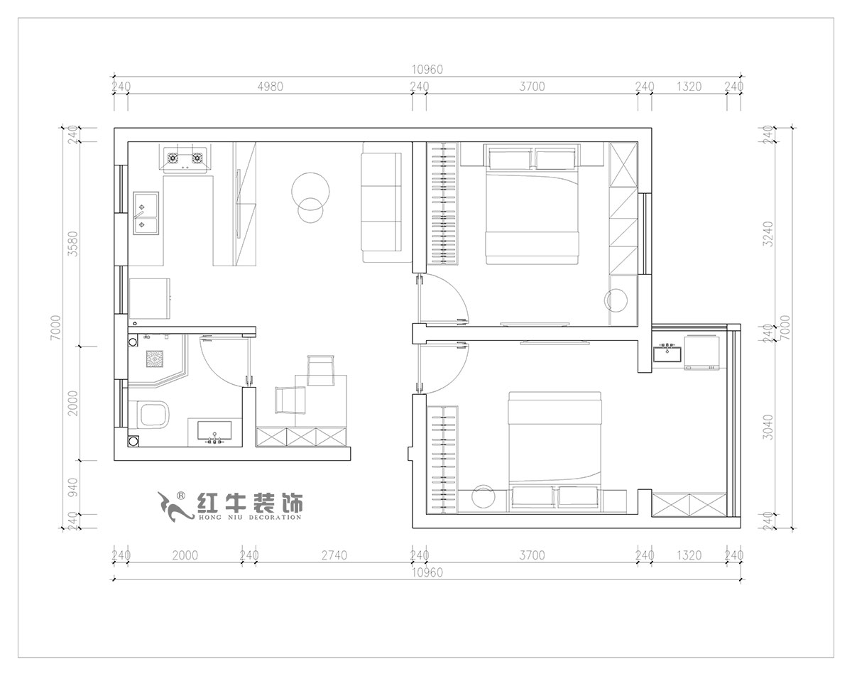 朱明琪｜旭光里57-4-407-69㎡-現(xiàn)代簡(jiǎn)約風(fēng)格｜2室2廳1衛(wèi)｜老房翻新｜定制家￥113520｜全包11萬｜00_02平面布置圖