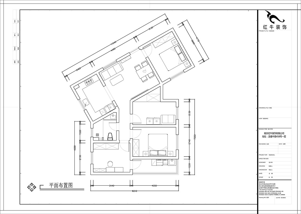 張智猿｜長營村145號1-306-100㎡-現(xiàn)代簡約風格｜4室1廳1衛(wèi)｜老房裝修｜定制家｜全包15萬｜00_02平面布置圖