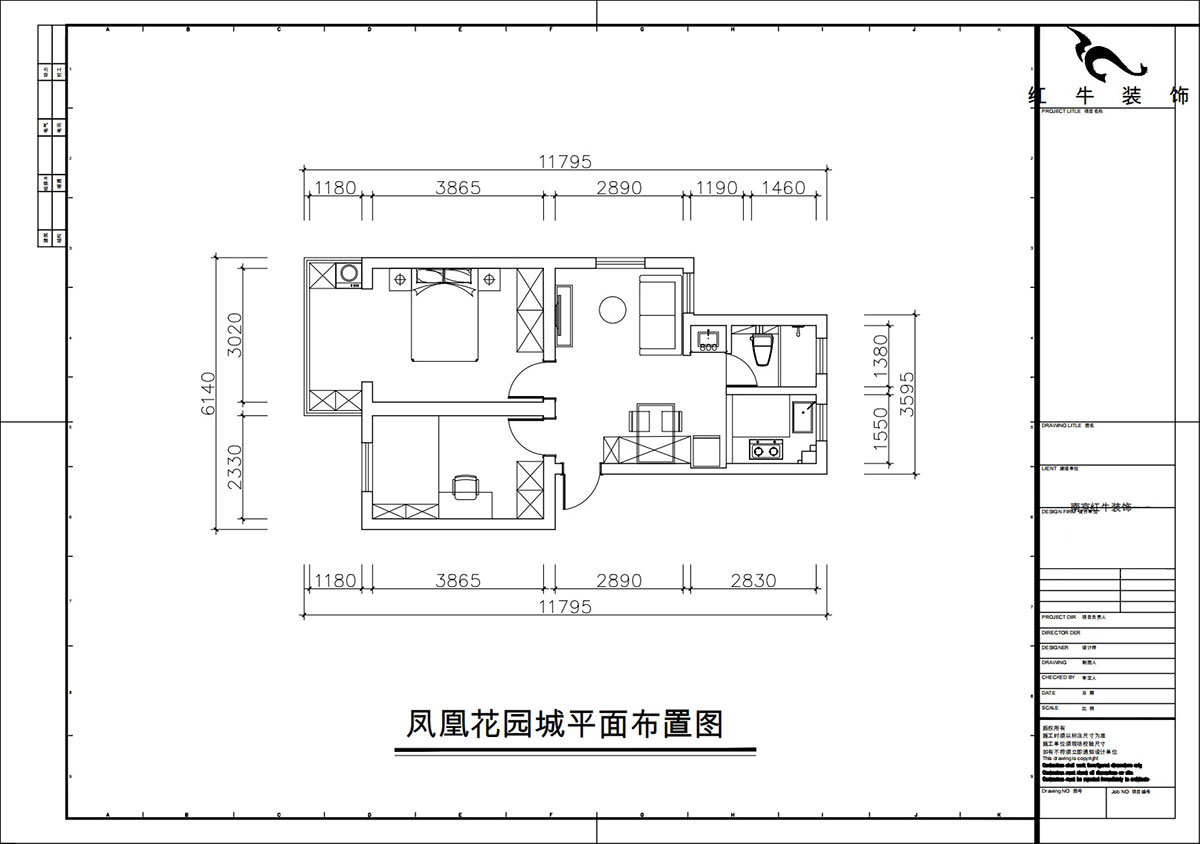 朱彥｜鳳凰花園城金陵園2幢10號502室-64㎡-現代簡約風格｜2室1廳1衛(wèi)｜老房改造｜定制家｜全包10萬｜00_02平面布置圖